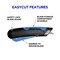 Garvey Easycut Cutter Knife, Self-Retracting Safety Tipped Blade, Box Cutter for Cartons, Boxes, Straps and Packages, Black and Blue (091508)